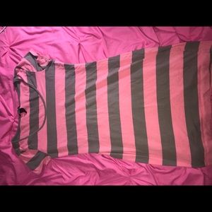 Pink and Gray Striped dress
